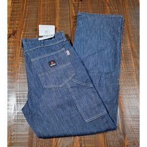 NEW Mens FR Work Jeans 36×34 CRUDE CAT2 Flame Resistant Work Jeans Big Pockets